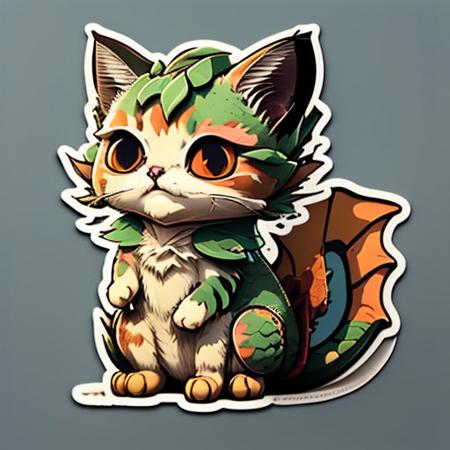 00143-1340812904-cute cartoon sticker of a cat cosplaying as an fantasy dragon.jpg